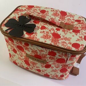 Lucky Brand Vintage Style Red Rose Insulated Lunch Bag NWT